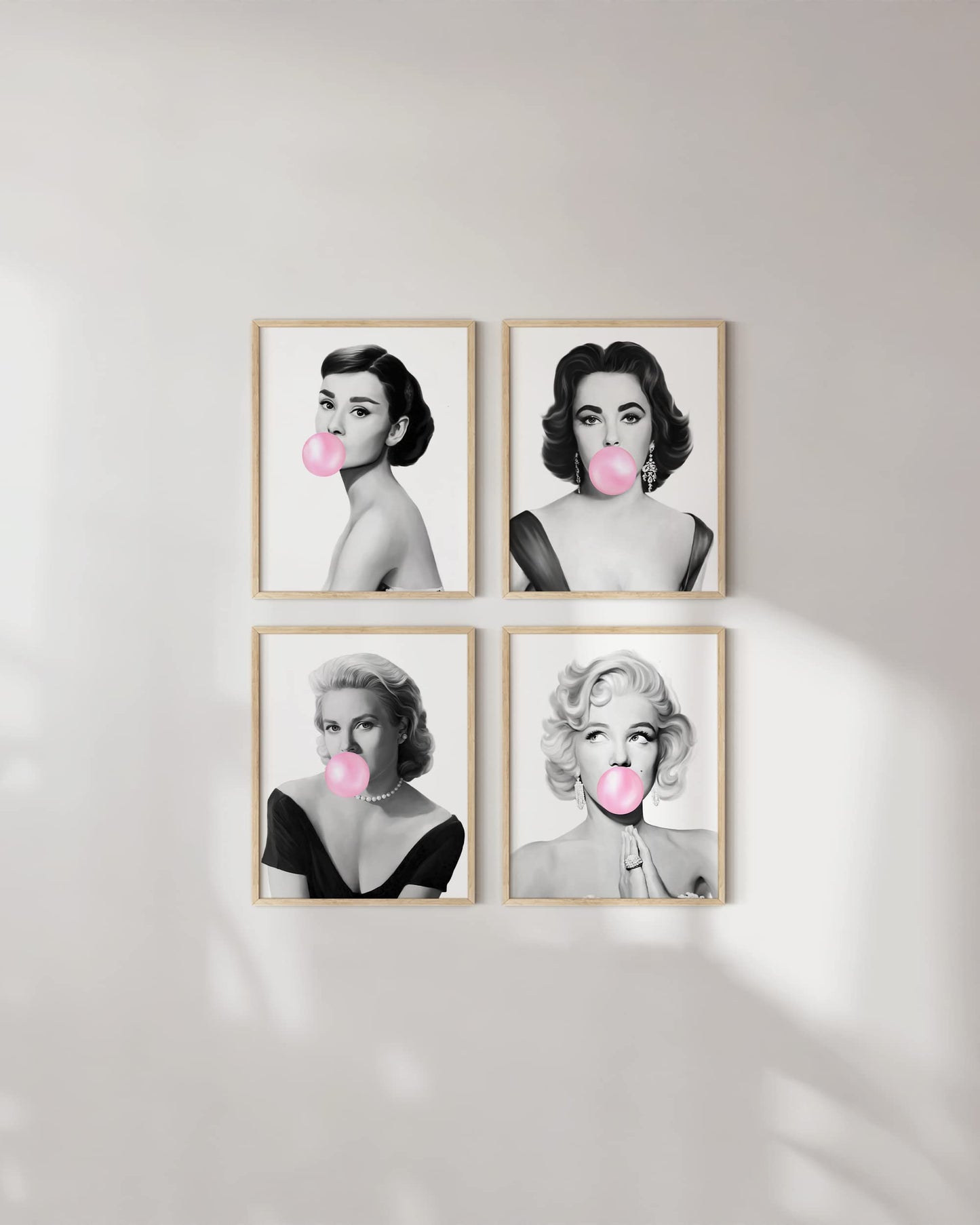 HAUS AND HUES Celebrity Mugshots & Posters - Vintage Kurt Cobain, Mick Jagger, Elvis, Jimi Hendrix & David Bowie (8"x10", Unframed)