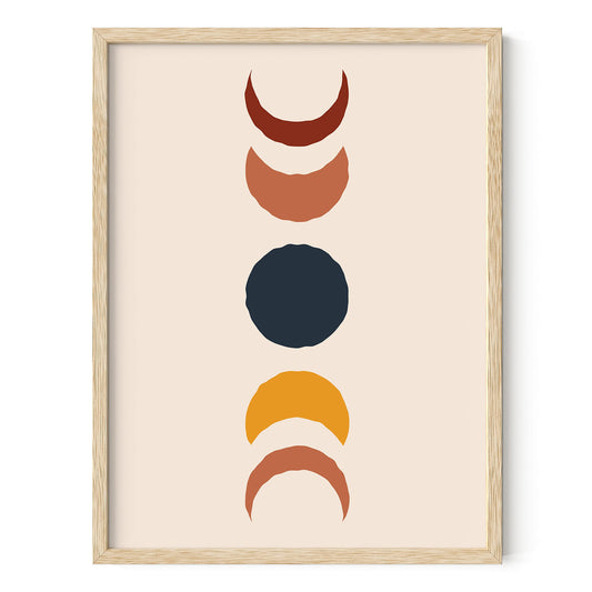 HAUS AND HUES Mid Century Modern Wall Art Sun Boho Posters and Prints