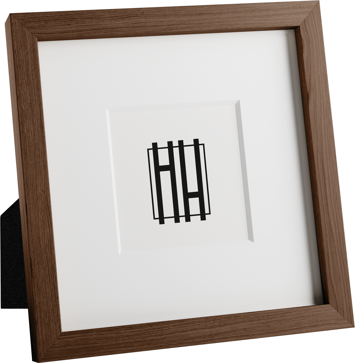 Walnut Oak Glass Picture Frame