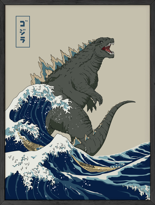 Godzilla x great wave