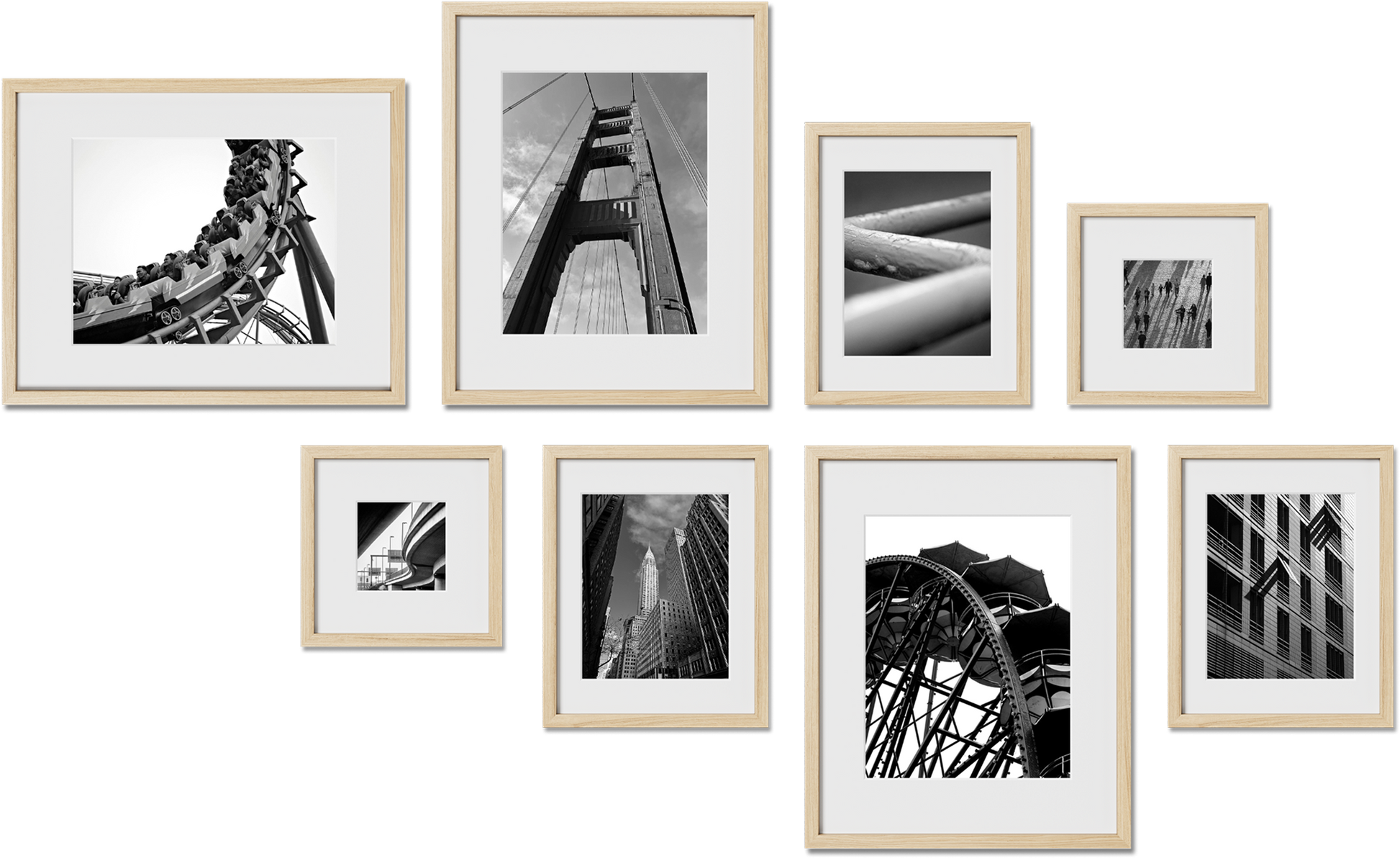 Hampton frame bundle featuring 10x10, 12x16, 16x24, 8x8 frames, perfect for family photos, offering minimalist style.