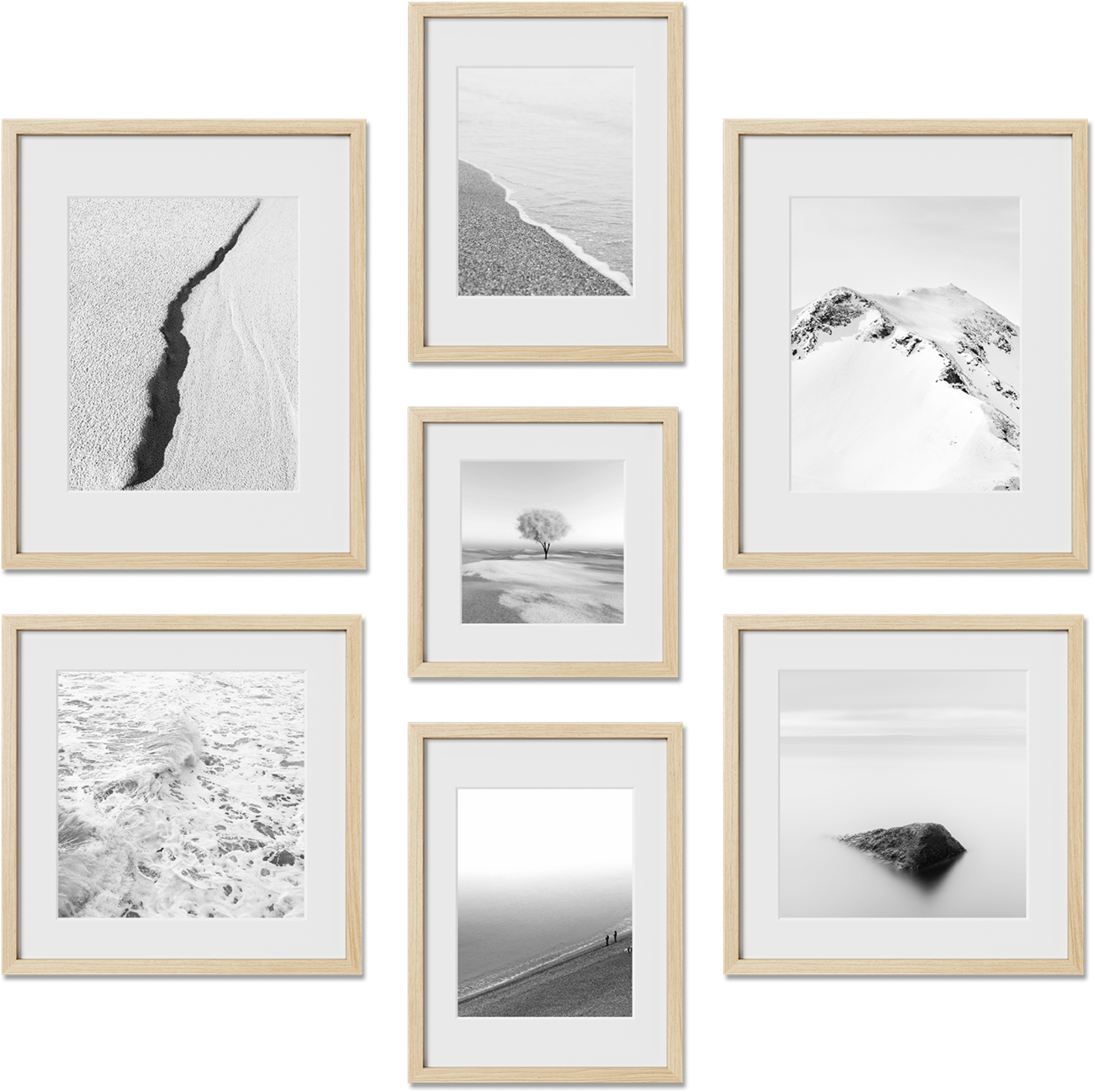 Leeds metal frames featuring 12x18, 5x7, 9x12, 8x8 frames, perfect for interior design, offering versatile sizing.