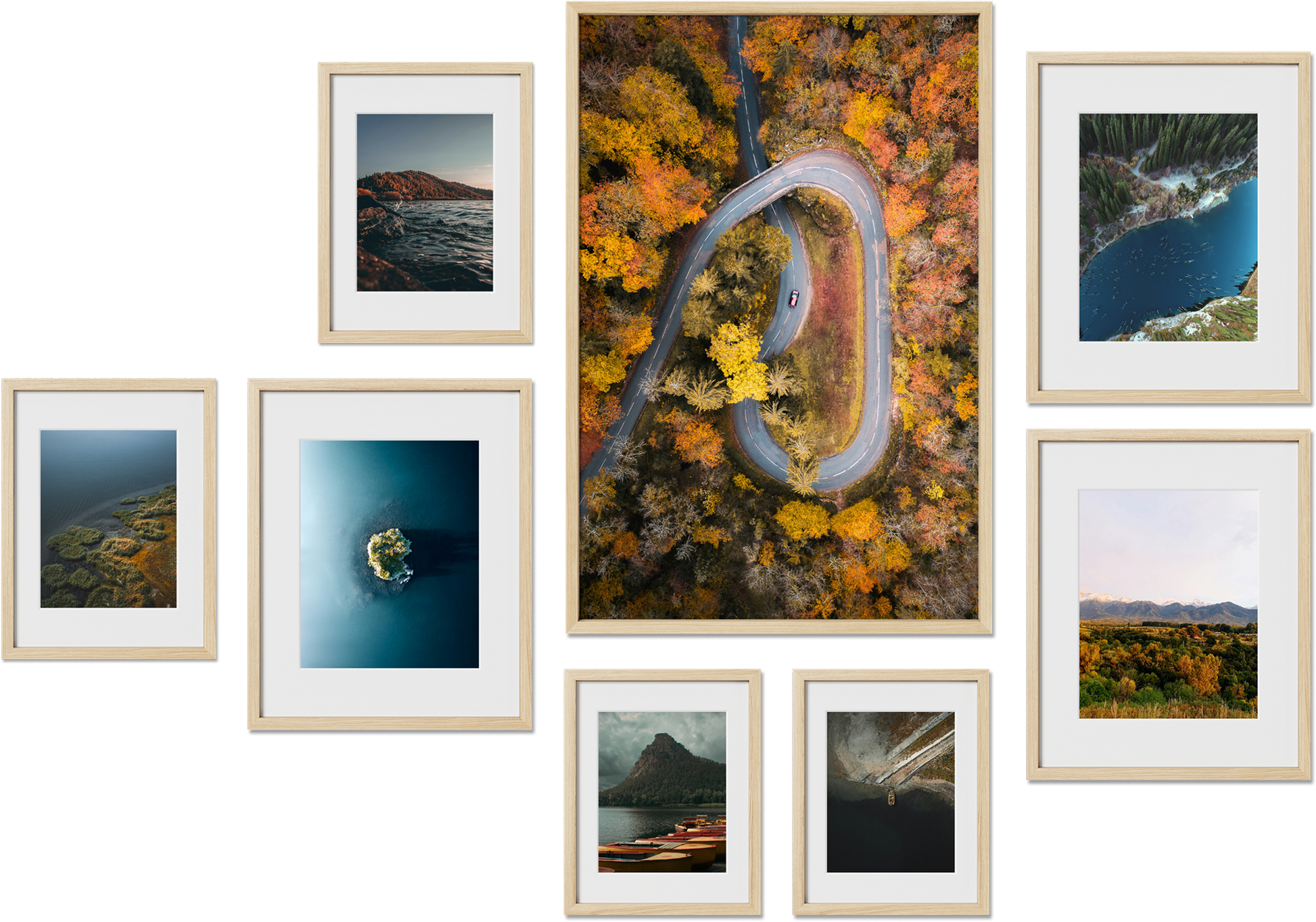 Lincoln frame bundle featuring 16x24, 20x30, 16x16, 12x18 frames, perfect for art prints, offering glass fronts.
