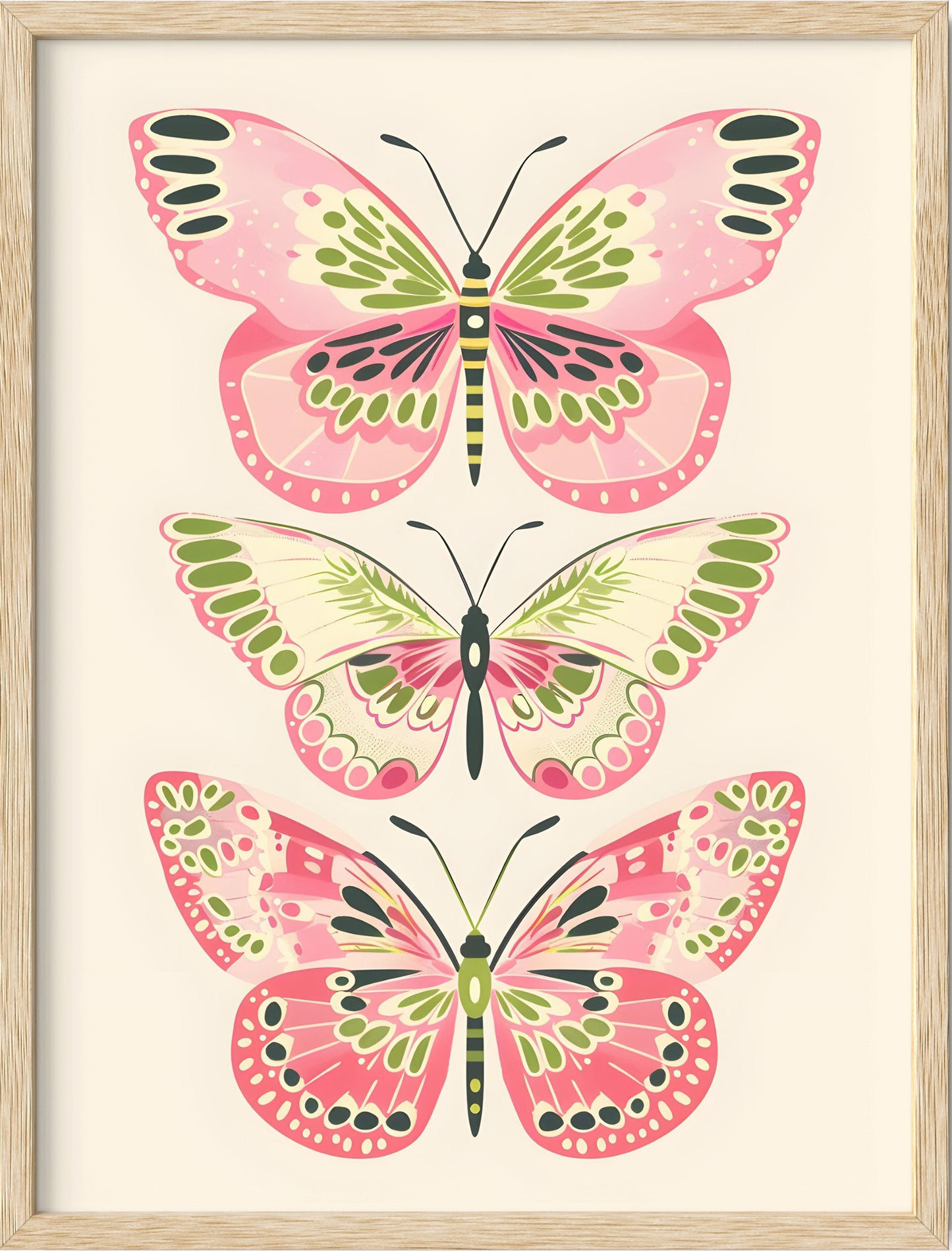 Pink and Green Butterfly