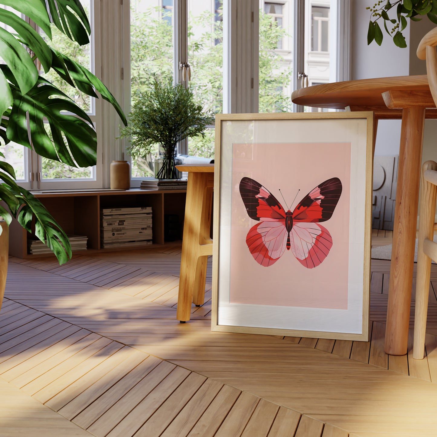 Red Butterfly Pink