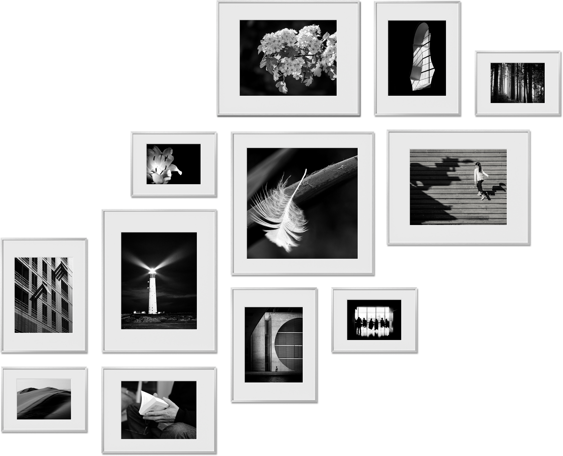 Sloane frame bundle featuring 12x18, 6x8, 11x17, 4x6 frames, perfect for wall decor, offering versatile sizing.