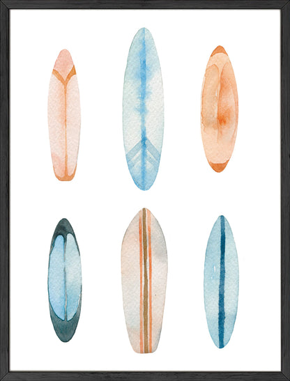 Watercolor surfboards