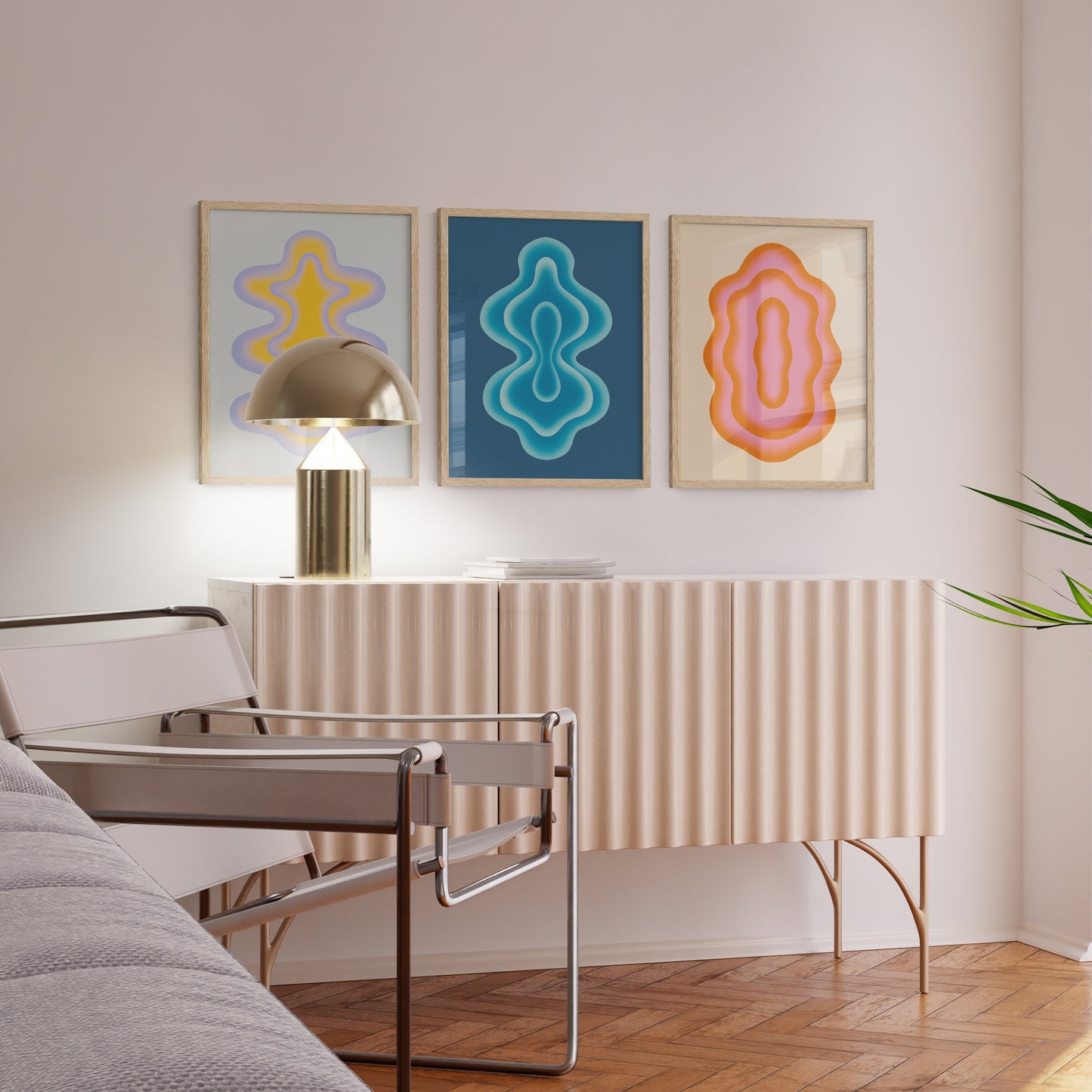 Haus and Hues Set of 3 Oak Wood Single Picture Frame with Plexiglass Cover