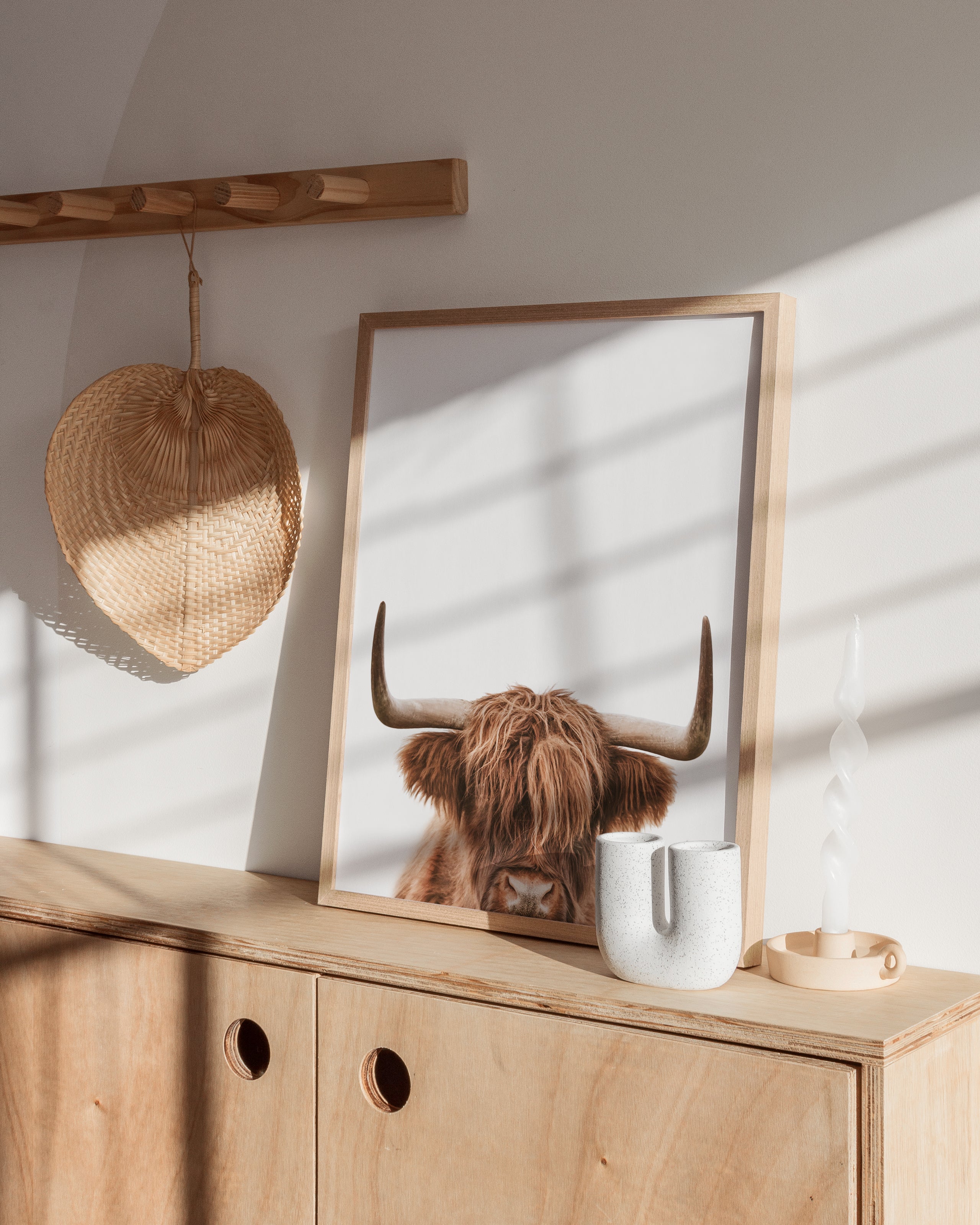 Highland cow coat hooks hot sale