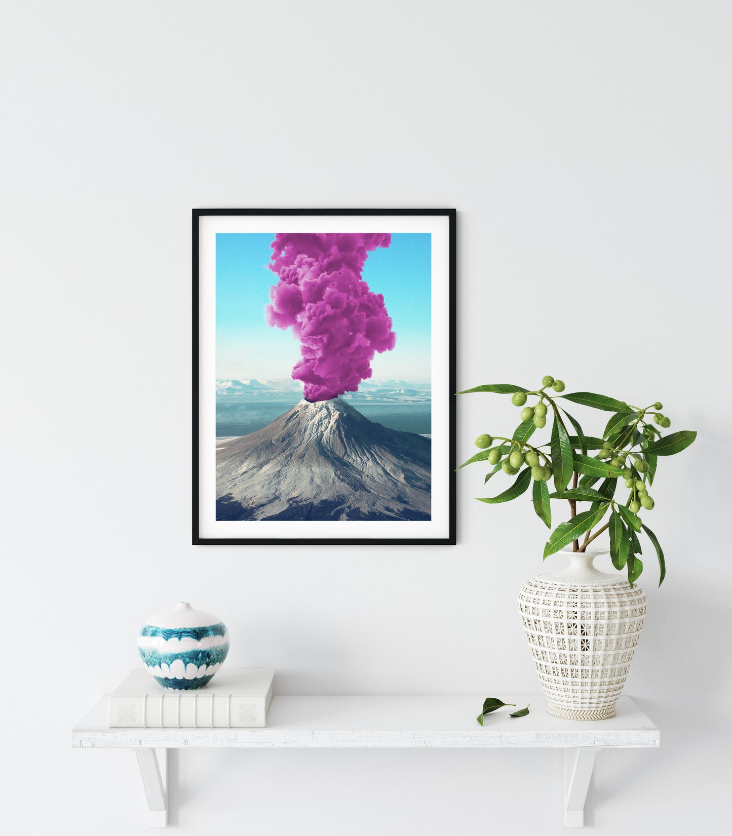 Pink trippy volcano