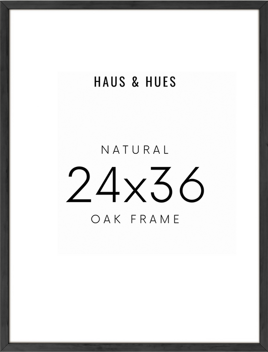 24x36 in, Set of 3, Black Oak Frame