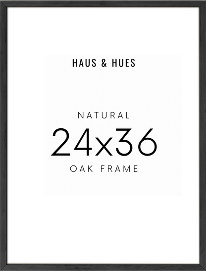 24x36 in, Individual, Black Oak Frame