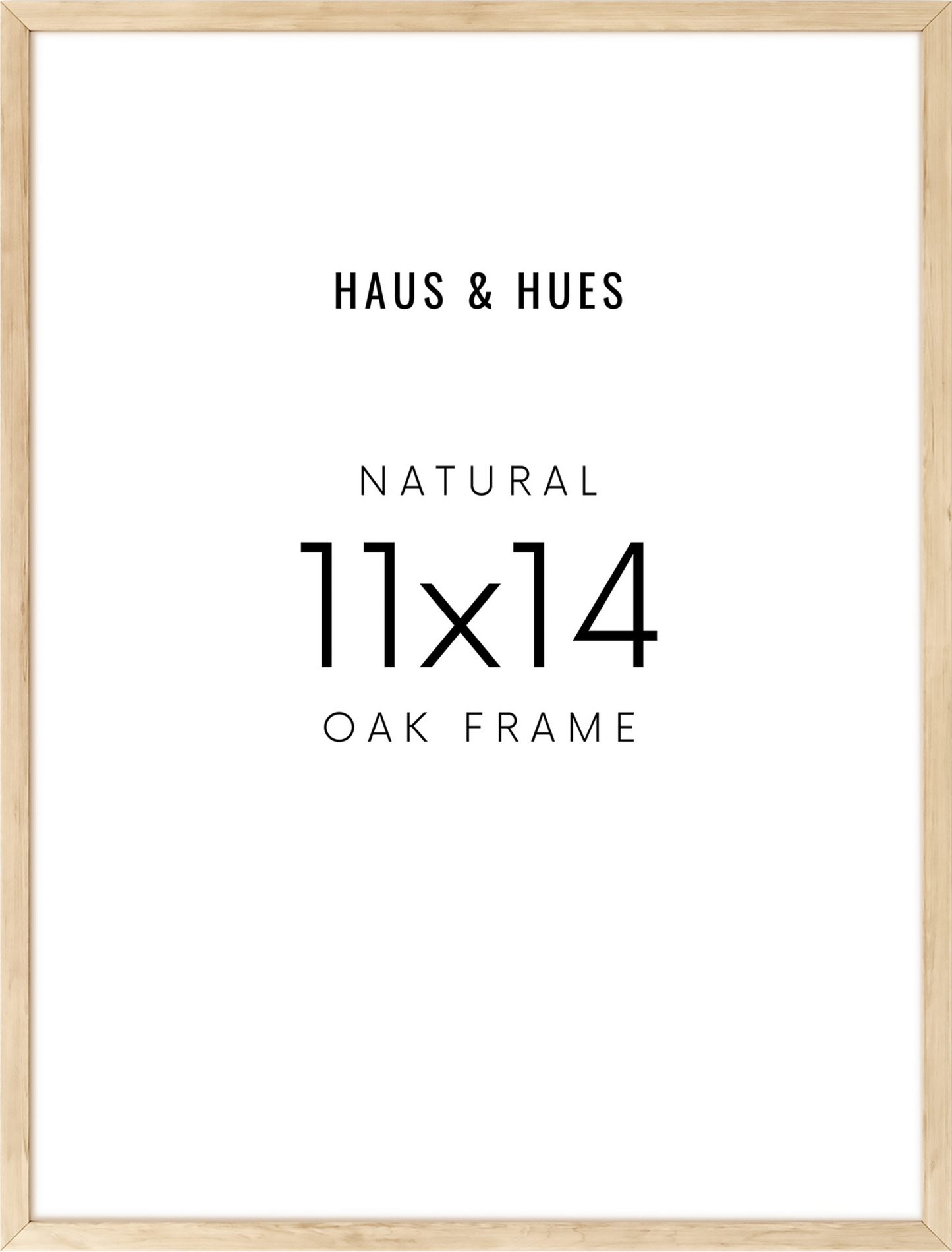 Natural Oak Frame Haus and Hues Color: Beige, Picture Size: 16 x 20