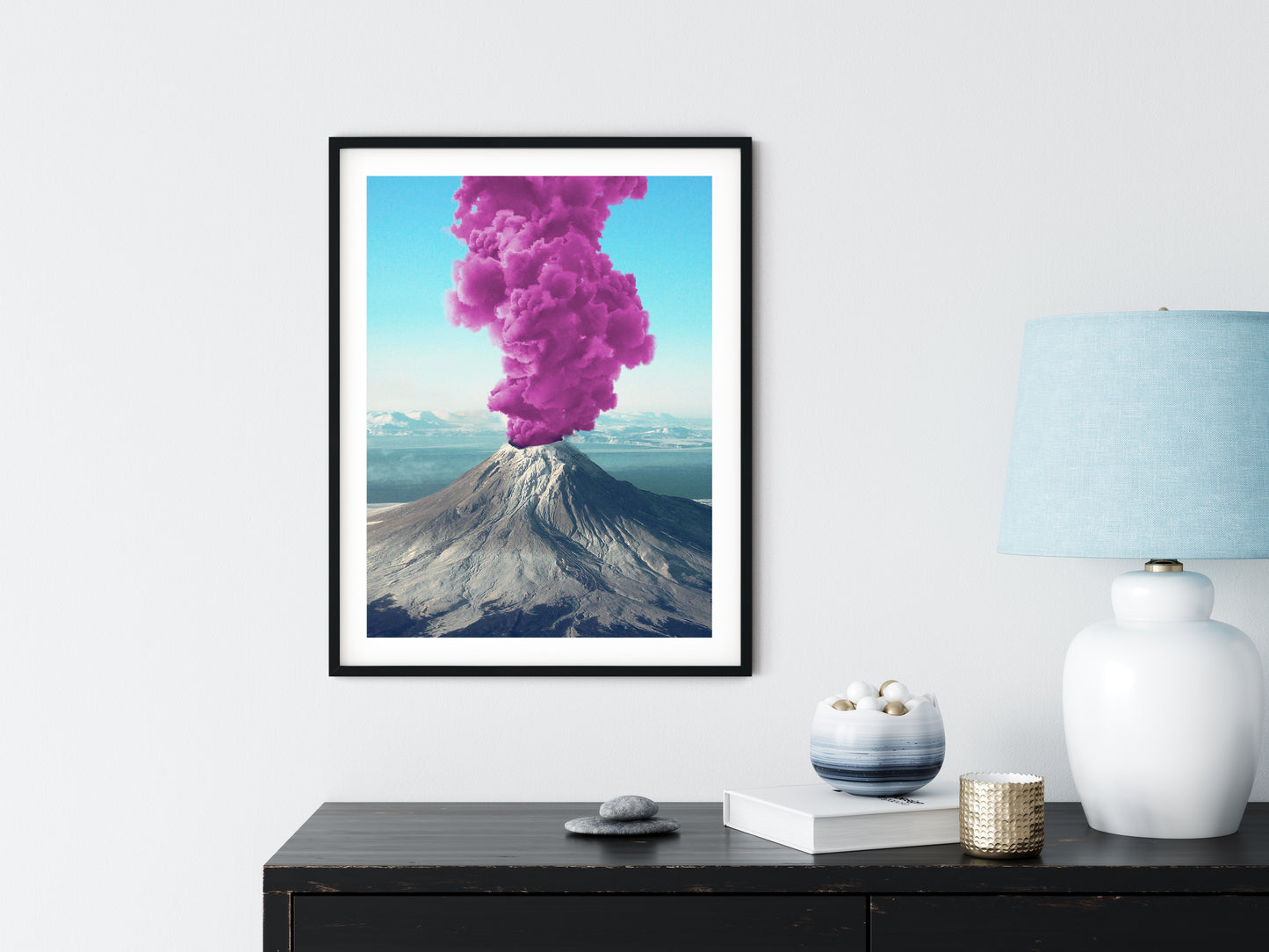 Pink trippy volcano