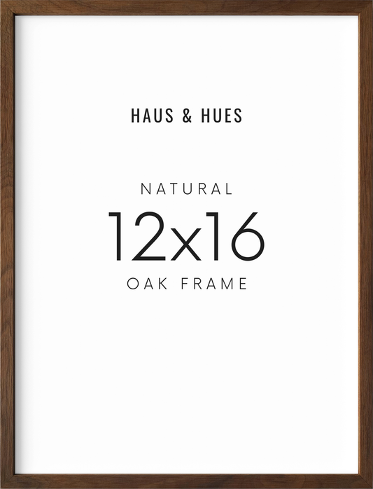12x16 in, Individual, Walnut Oak Frame