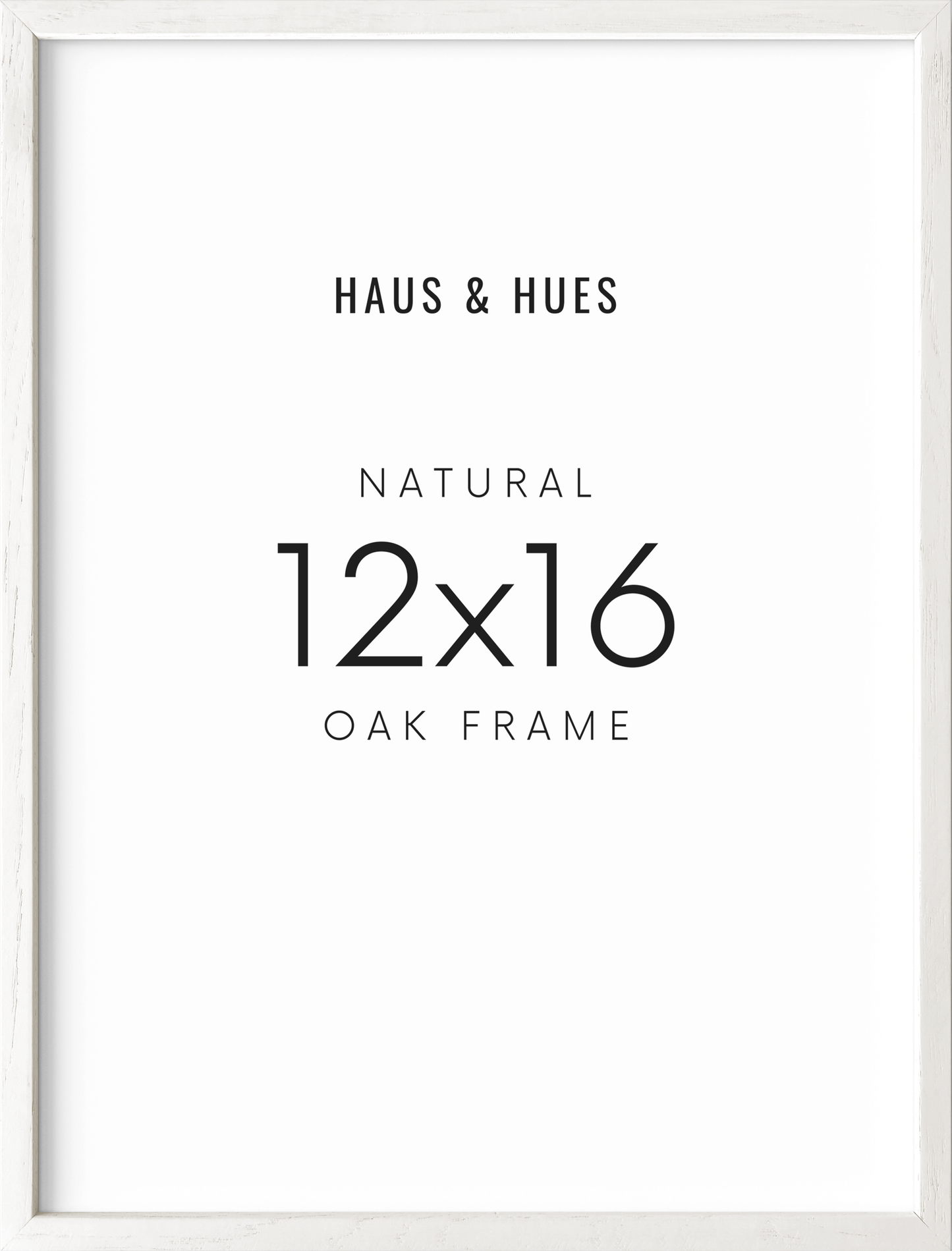 12x16 in, Set of 4, White Oak Frame