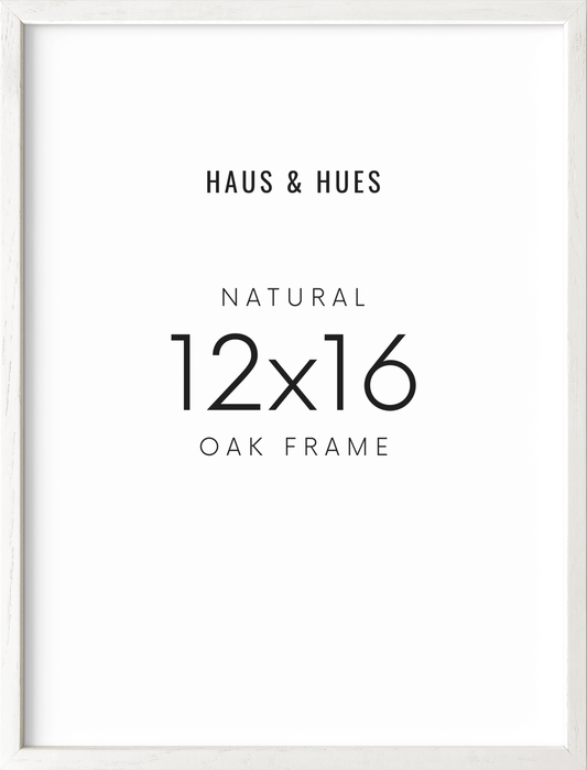12x16 in, Set of 3, White Oak Frame