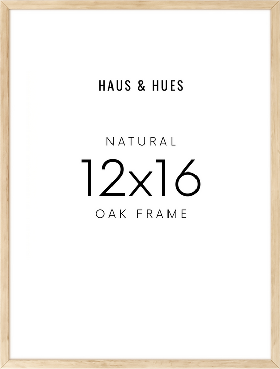 12x16 in, Individual, Beige Oak Frame