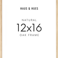 12x16 in, Set of 4, Beige Oak Frame