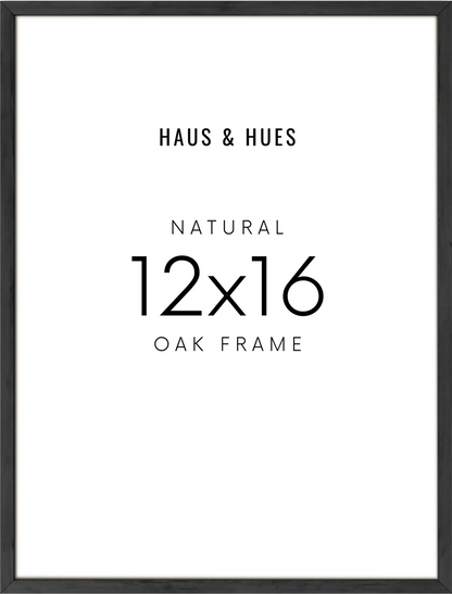 12x16 in, Set of 4, Black Oak Frame