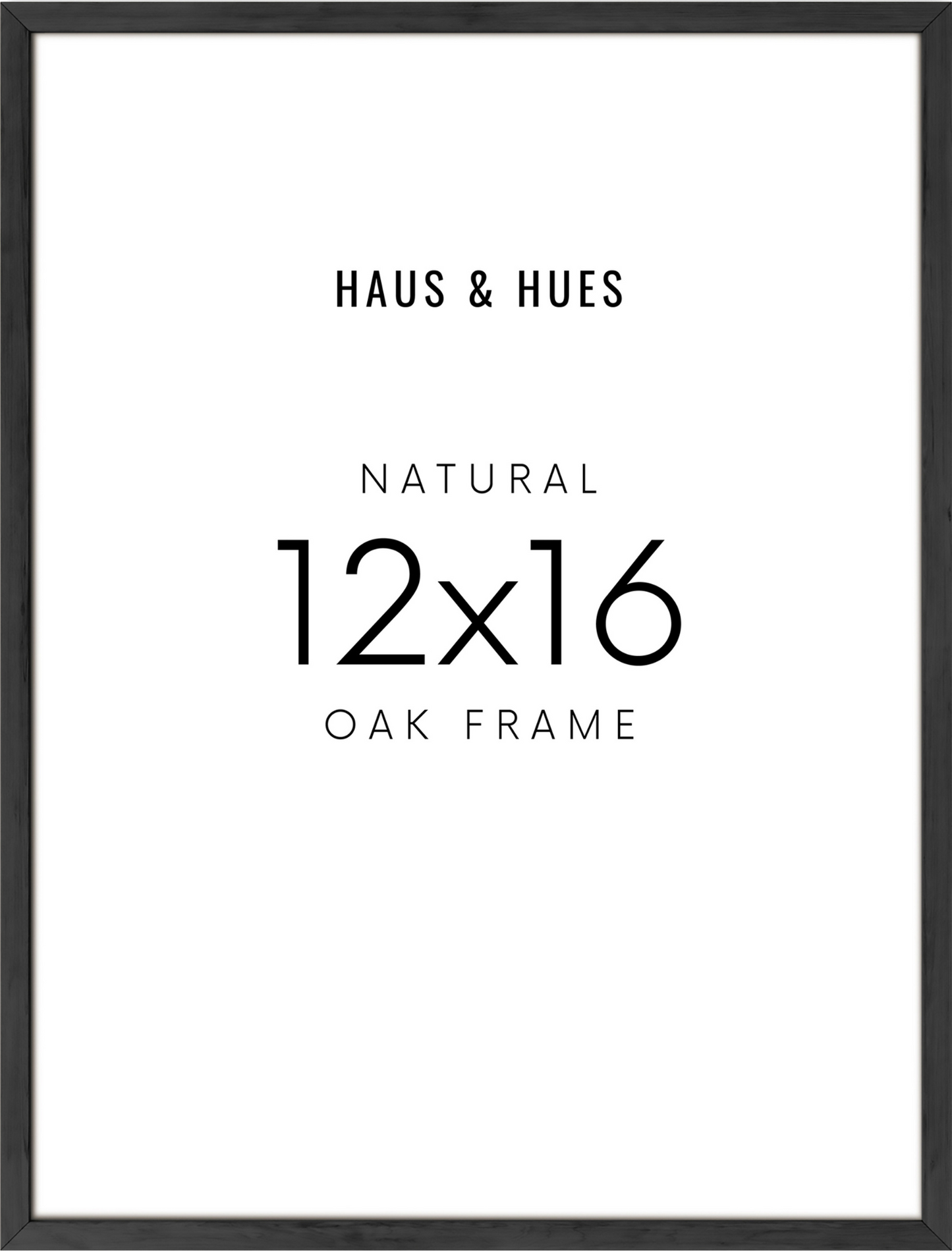 12x16 in, Individual, Black Oak Frame