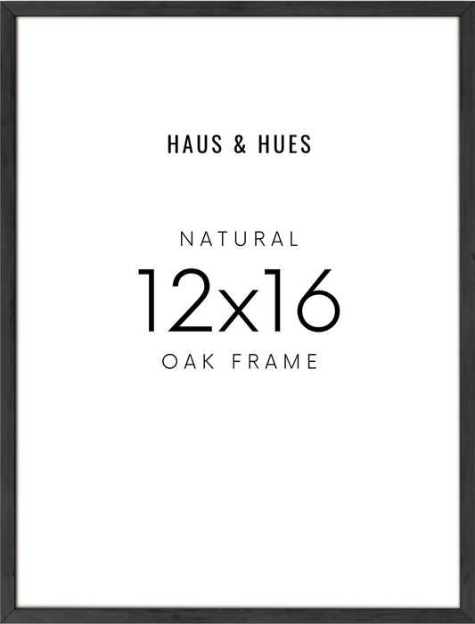12x16 in, Set of 6, Black Oak Frame