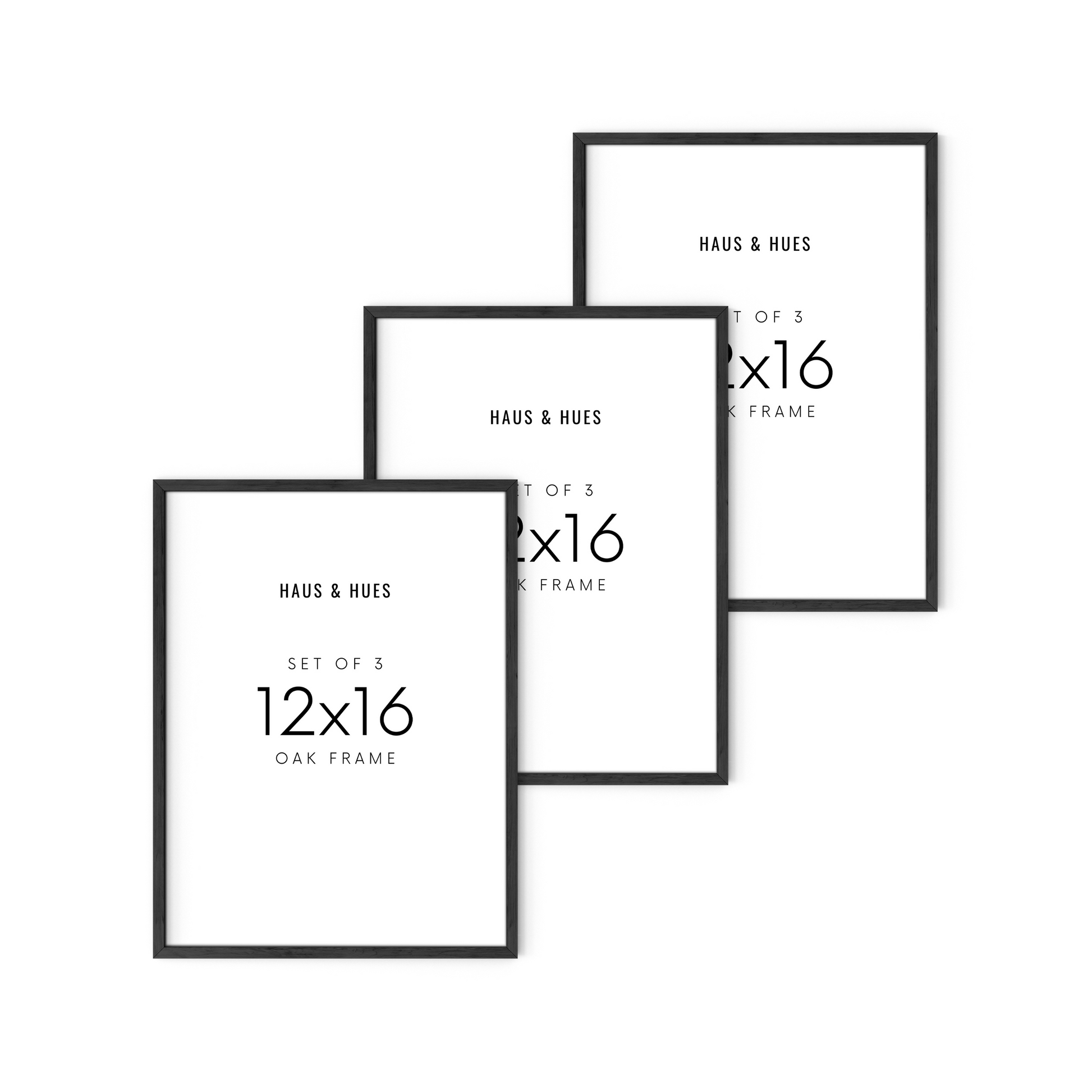 Haus and Hues Set of 3 12x16 White Frames - Picture Frames 12x16 White  Gallery Wall Frame Set, 12 by 16 White Frame Gallery Photo Frame Set,12 x  16