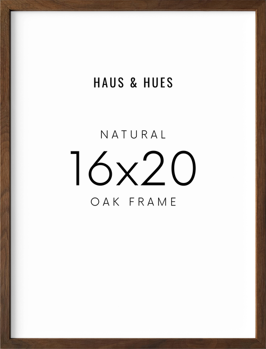 16x20 in, Individual, Walnut Oak Frame