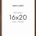 16x20 in, Set of 3, Walnut Oak Frame