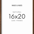 16x20 in, Set of 6, Walnut Oak Frame