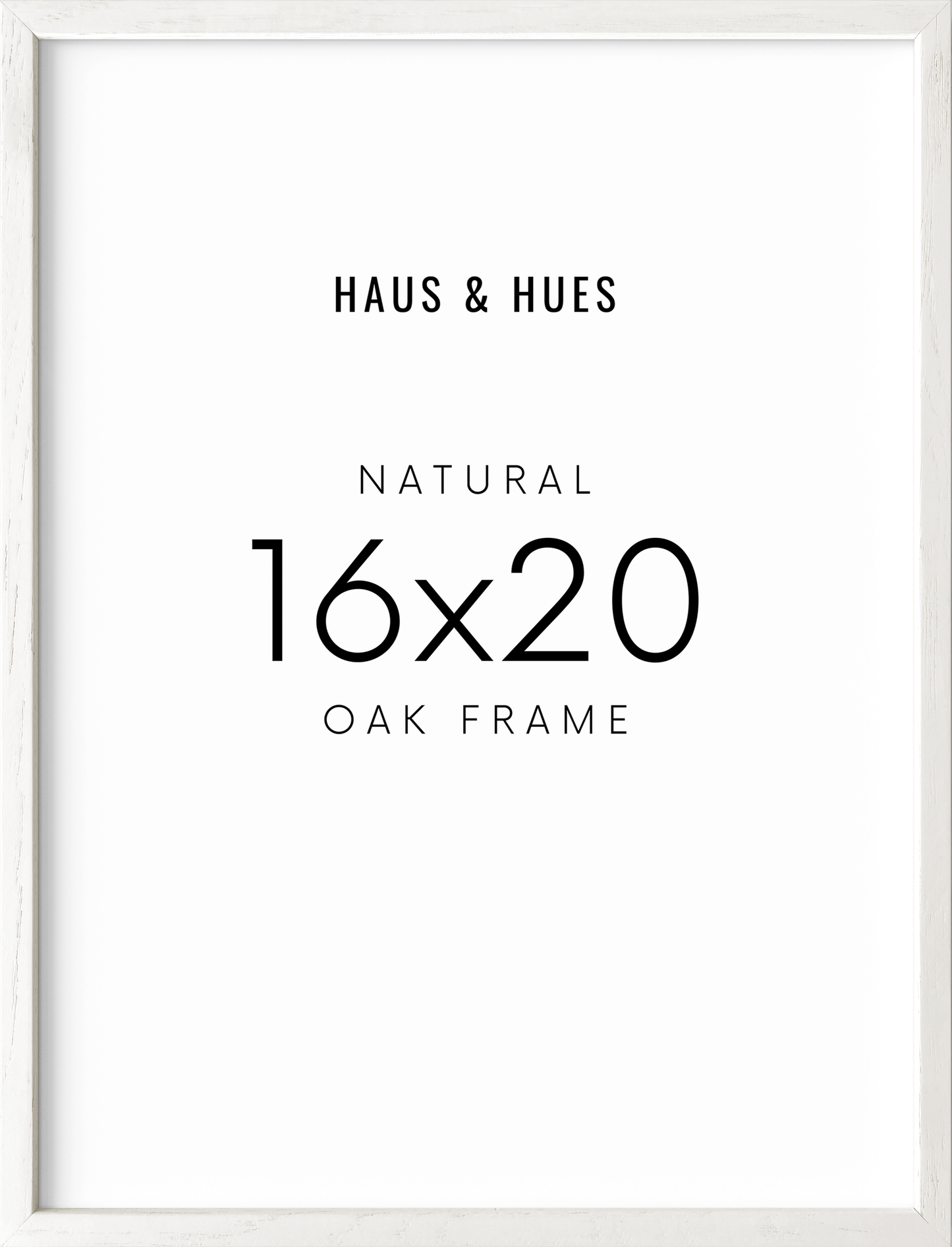 16x20 in, Set of 6, White Oak Frame