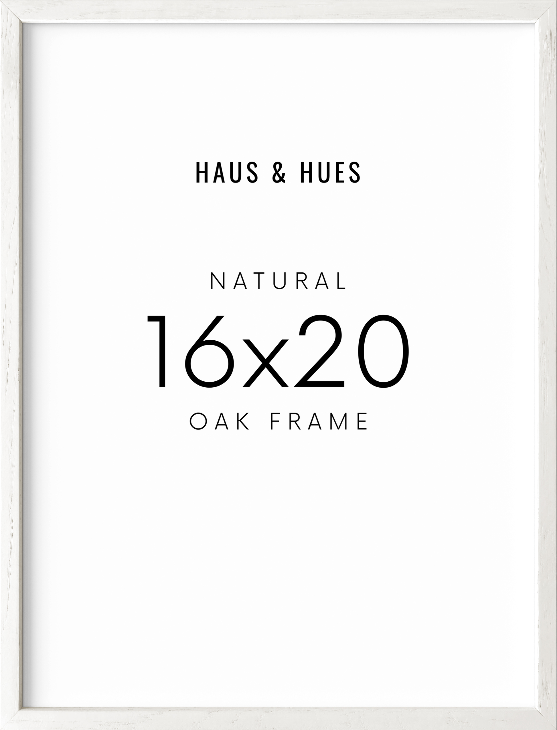 16x20 in, Set of 6, White Oak Frame – Haus and Hues