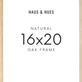 16x20 in, Set of 4, Beige Oak Frame