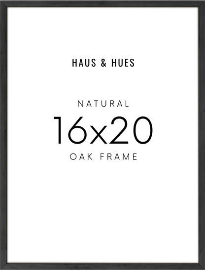 16x20 in, Individual, Black Oak Frame