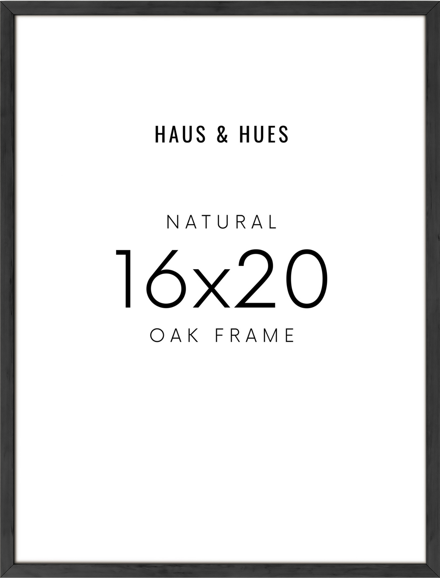 16x20 in, Set of 6, Black Oak Frame