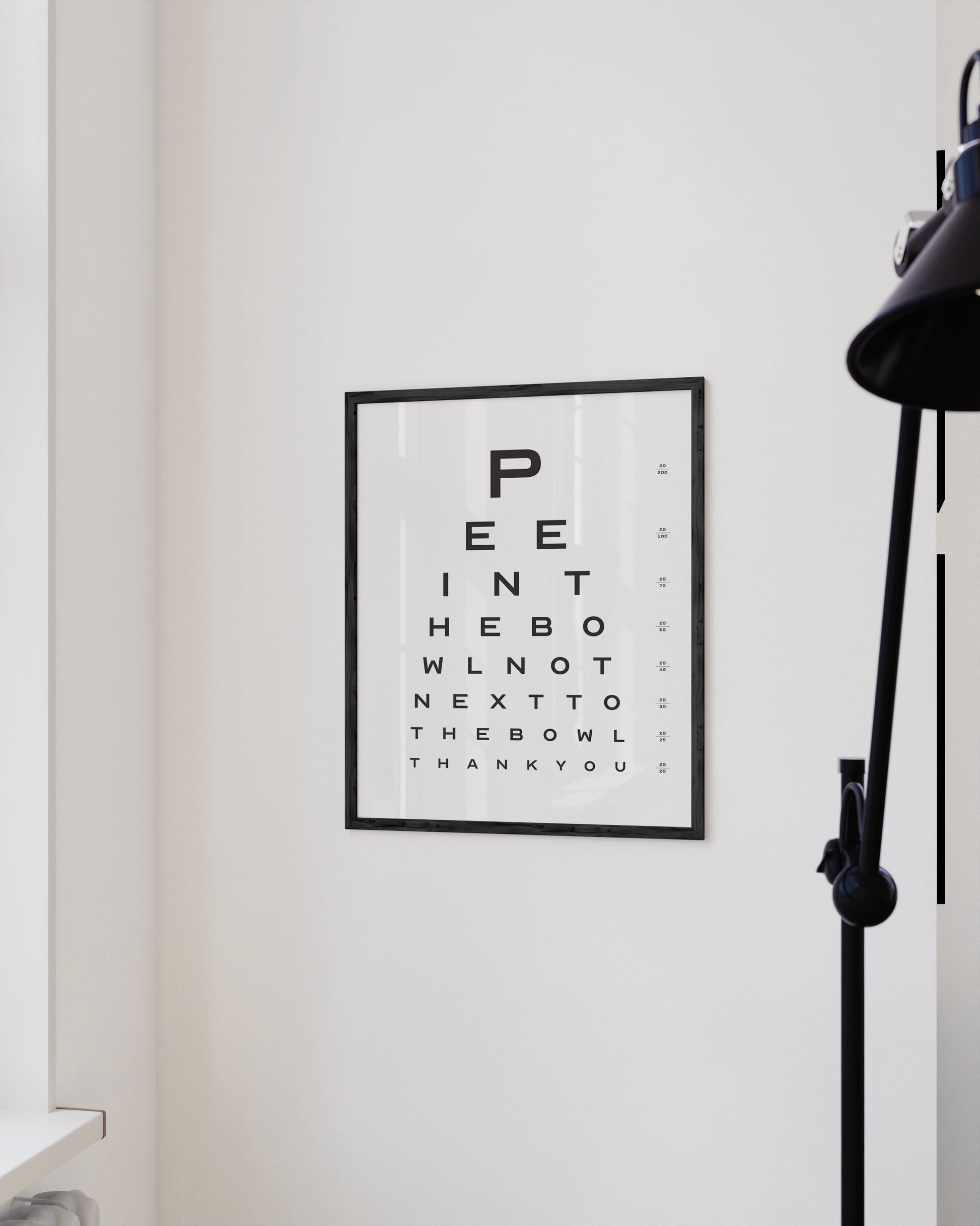 Funny Bathroom Toilet Eye Test Poster WC Humour WordArt Print Typography  Picture