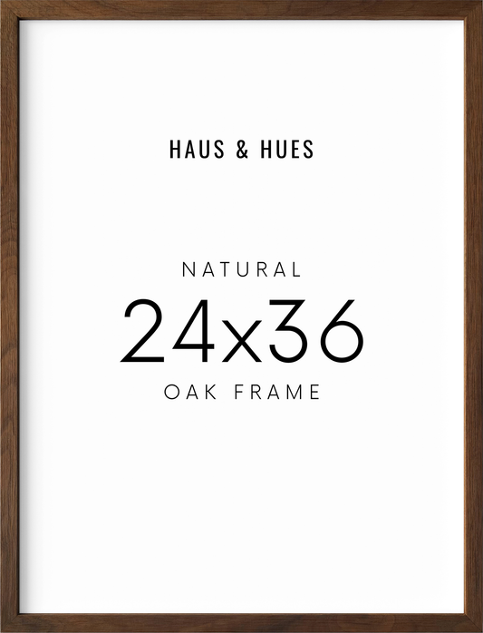 24x36 in, Set of 3, Walnut Oak Frame