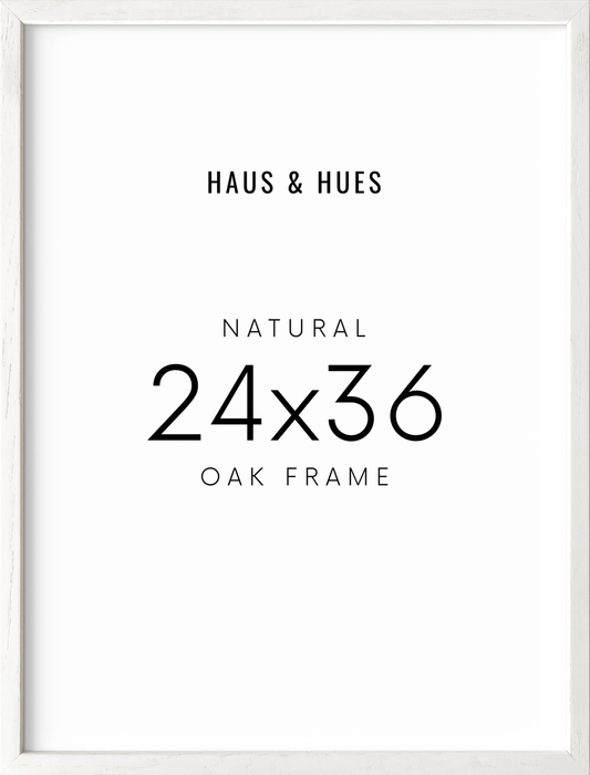 24x36 in, Set of 3, White Oak Frame
