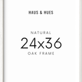 24x36 in, Set of 4, White Oak Frame