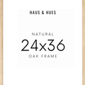 24x36 in, Set of 4, Beige Oak Frame