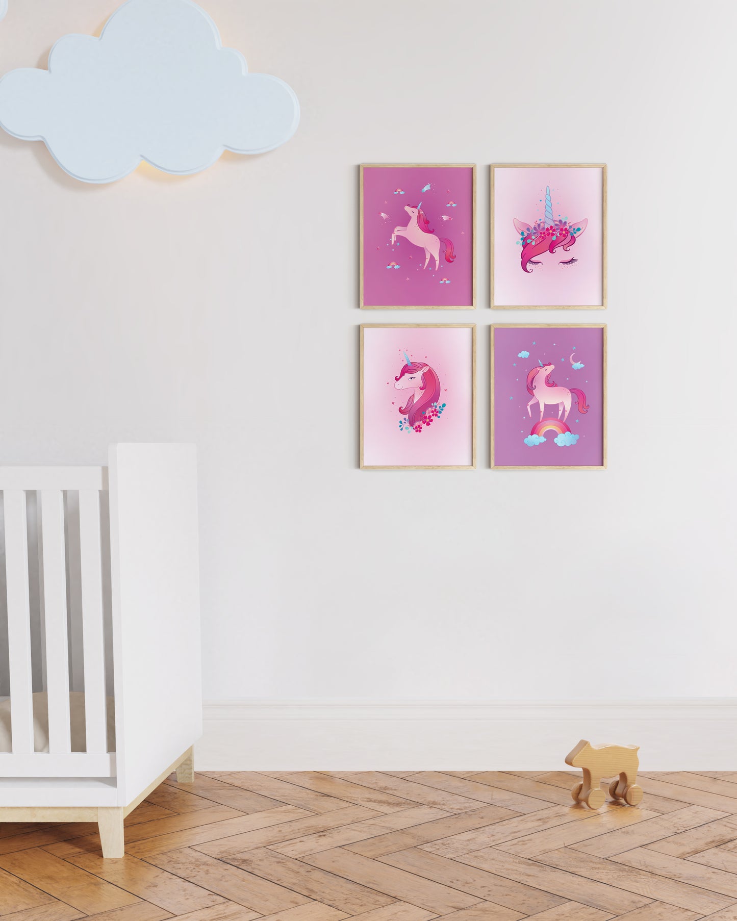 Kids Pink & Purple Unicorn Print Set