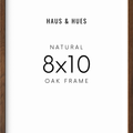 8x10 in, Set of 4, Walnut Oak Frame