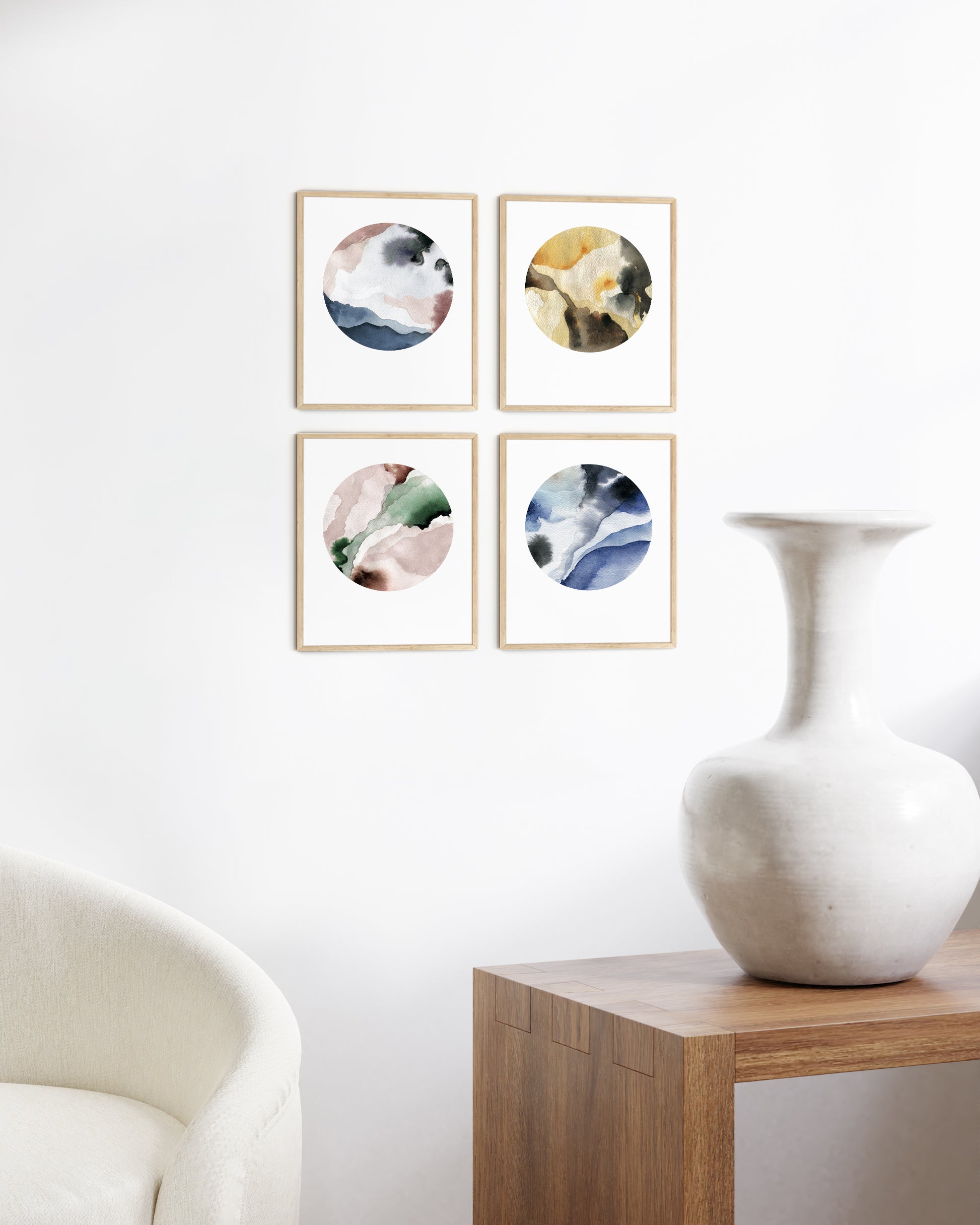 8x10 in, Set of 6, White Oak Frame – Haus and Hues