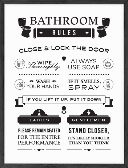 Funny Bathroom Rules