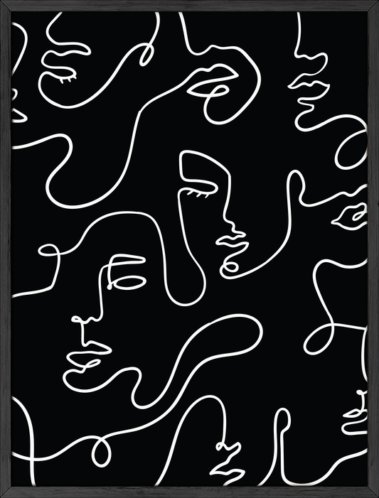 Black Abstract Faces