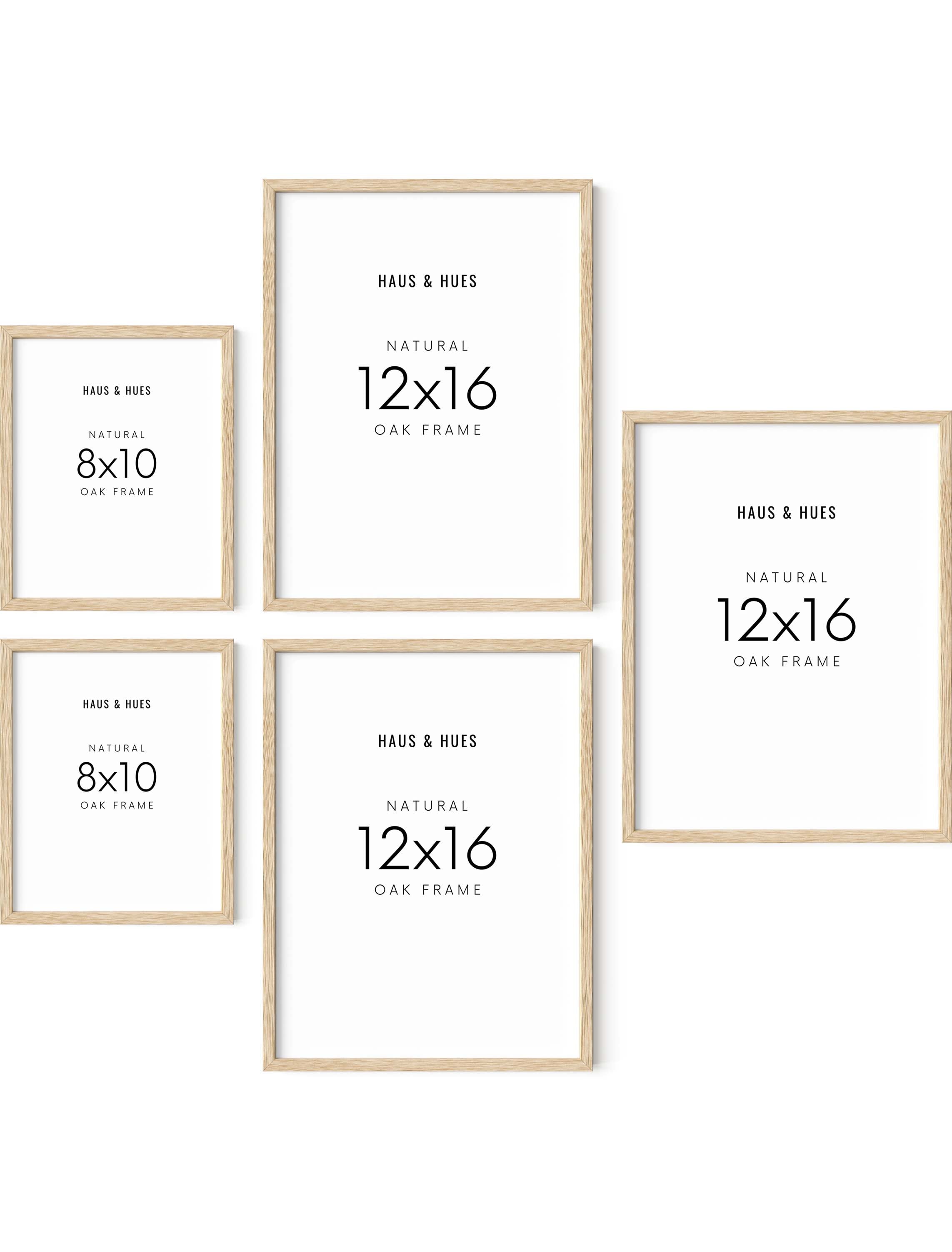 Haus and Hues Set of 3 12x16 White Frames - Picture Frames 12x16 White  Gallery Wall Frame Set, 12 by 16 White Frame Gallery Photo Frame Set,12 x  16 Frame Wood White