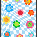 Checkerboard Smiling Daisies