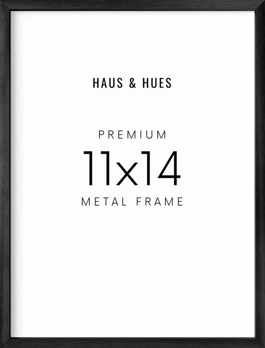 11x14 in, Set of 4, Black Aluminum