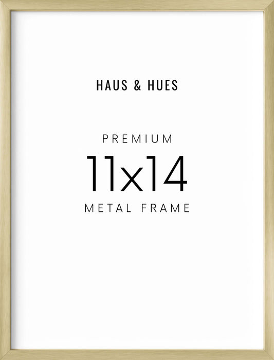 11x14 in, Set of 3, Gold Aluminum
