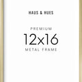 12x16 in, Set of 3, Gold Aluminum